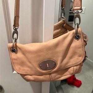 Fossil Light Brown Leather Shoulder Bag